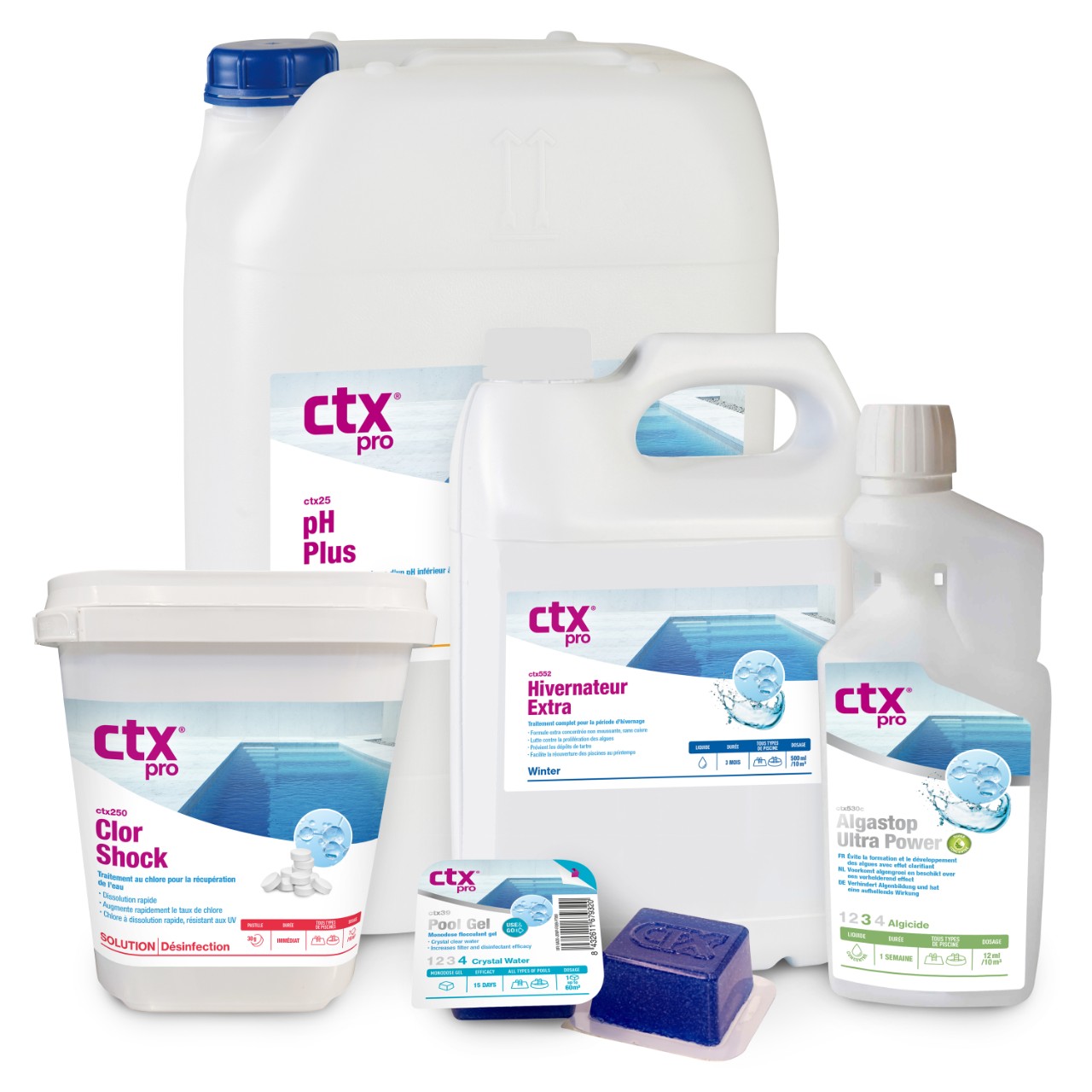Produits chimiques pour piscines